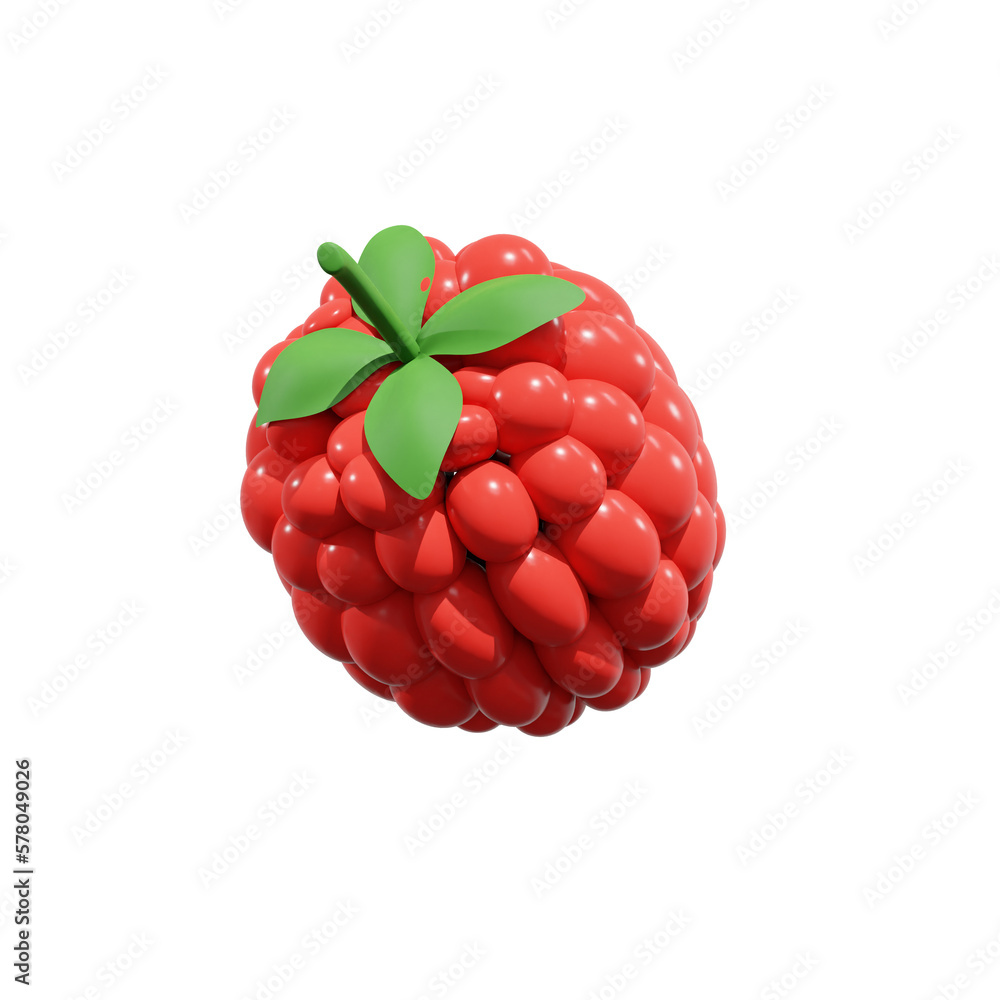 Raspberry fruit 3d render illustration, icon,view, render, hd, premium ...