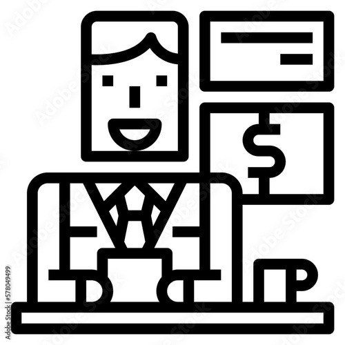 anchorman line icon style