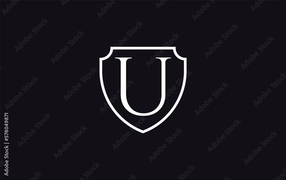 Shield and protection logo design for security and technology company with the letters and alphabets