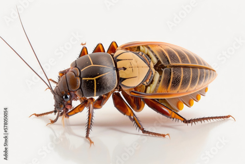 cockroach isolated on white background. Generative AI © jr-art