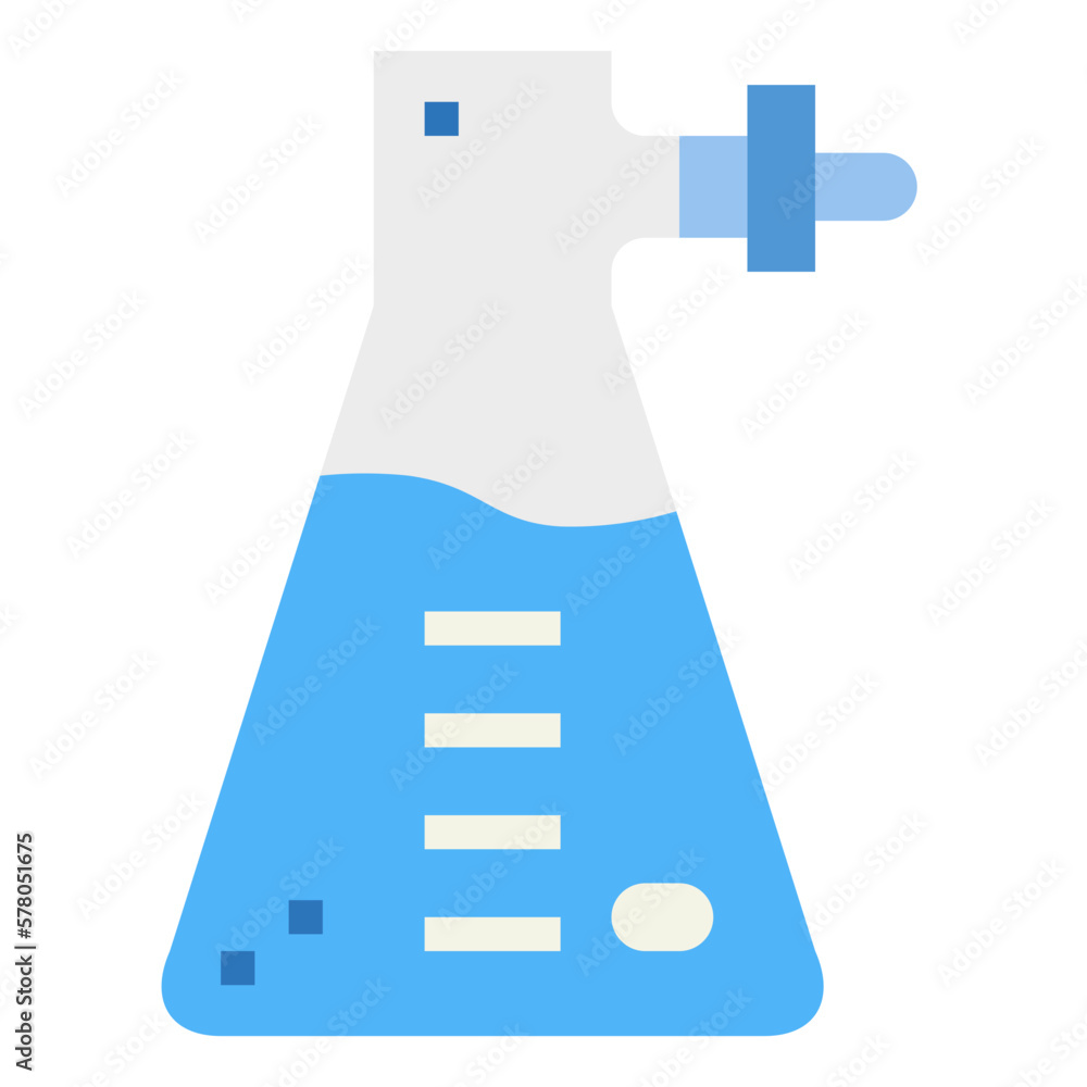suction flask flat icon style