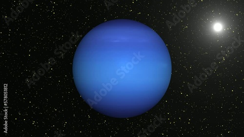 Neptune planet rotated and galaxy background . 