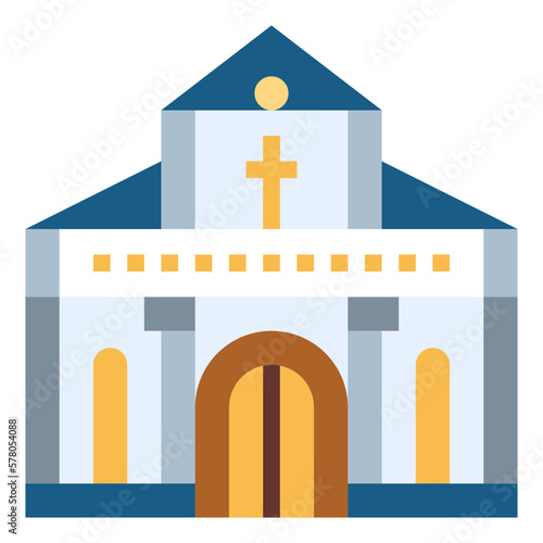 church flat icon style
