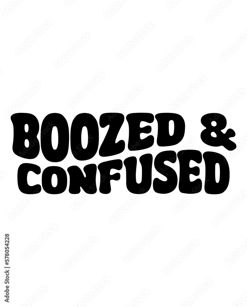 Boozed And Confused Retro svg