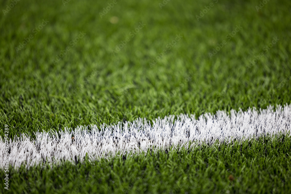 Φωτογραφία Astroturf / synthetic grass with white line