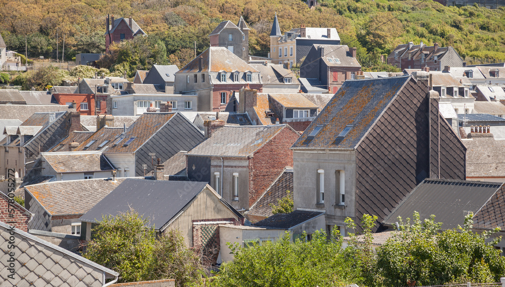 Häuser in Ault, Frankreich