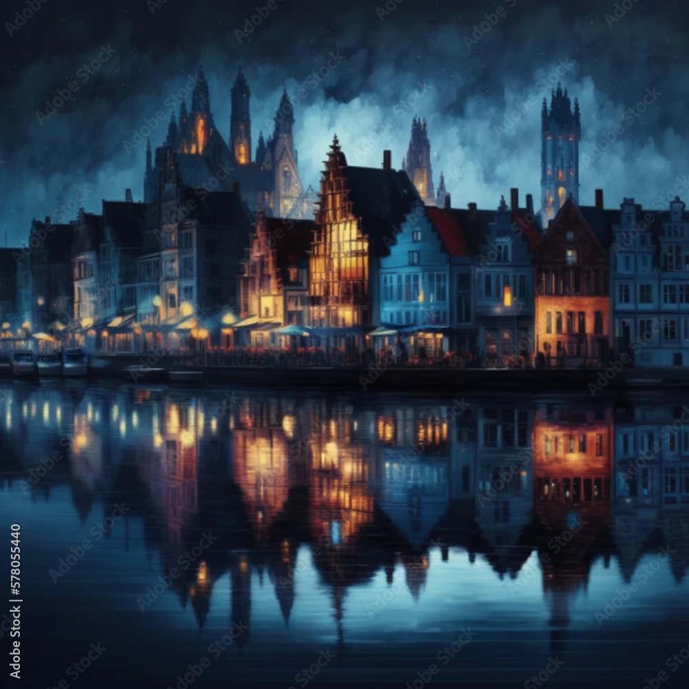 Fototapeta premium City night skyline