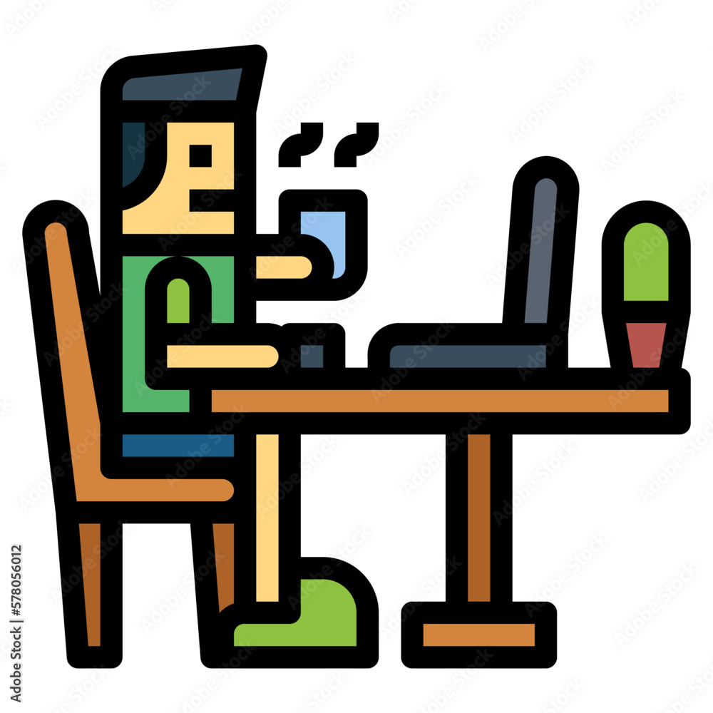 working filled outline icon style working filled outline icon style