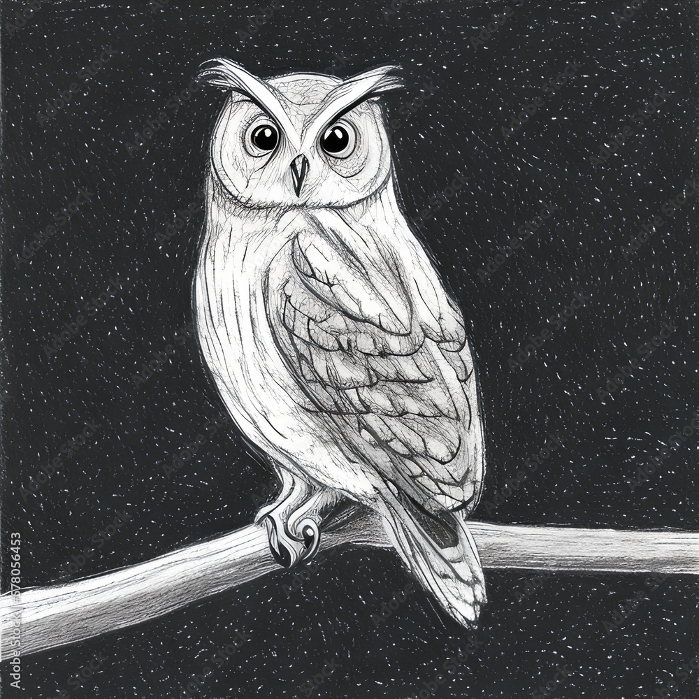 Wise owl, symbol of education, cute illustration for use on educational ...