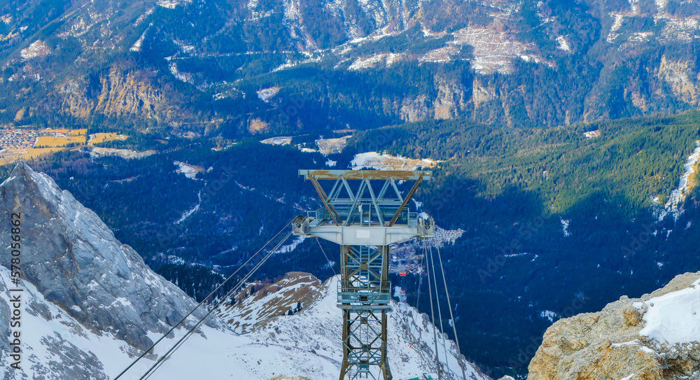 Fototapeta premium Seilbahn Zugspitze