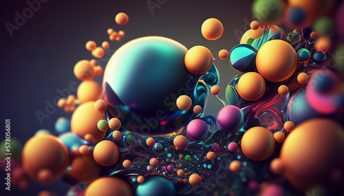 Surreal world of atoms with crystalline structures, emitting a soft glow #2