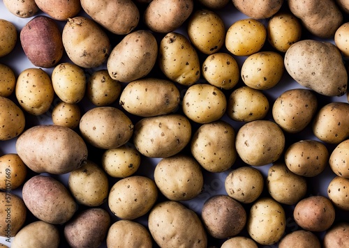 fresh potatoes on the market
