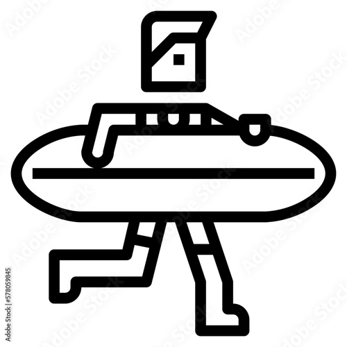 surfboard line icon style