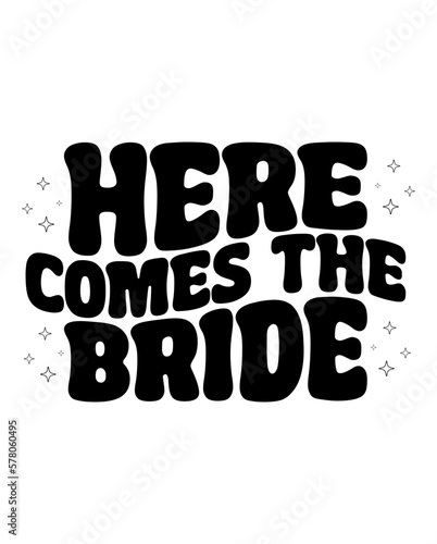 Here comes the Bride design
