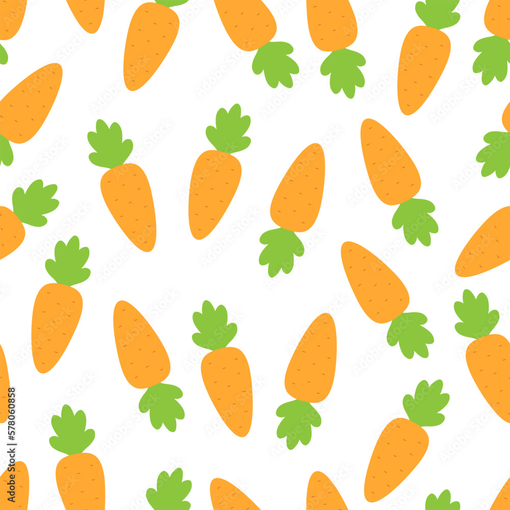 Seamless pattern Carrot vector illustration