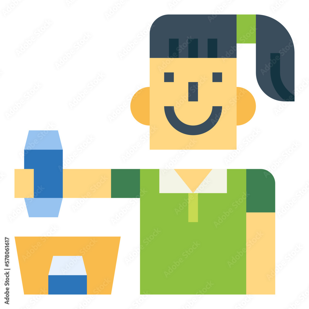 litter flat icon style litter flat icon style