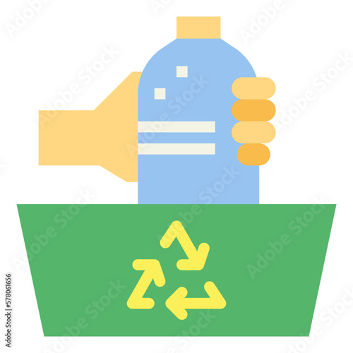litter flat icon style