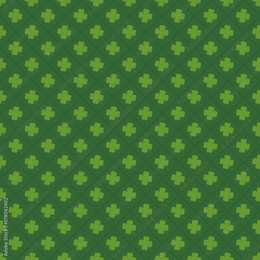 Green clover seamless pattern Green clover seamless pattern