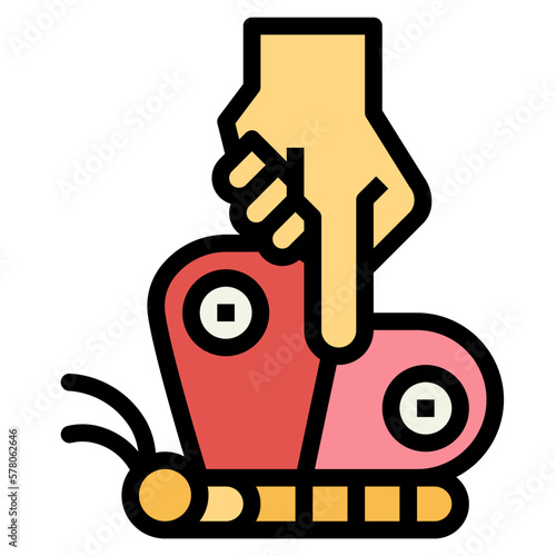 catching filled outline icon style