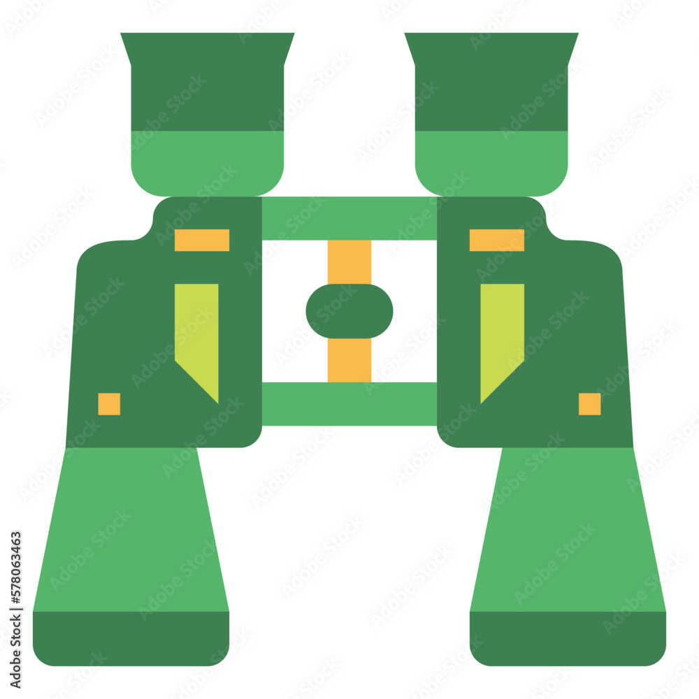 Obraz premium binoculars flat icon style