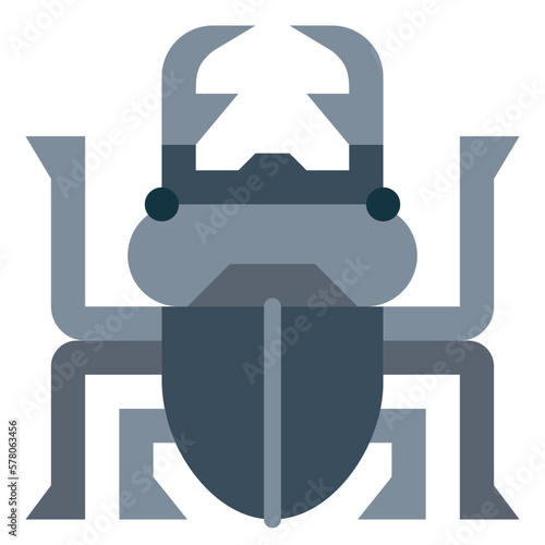 beetle flat icon style