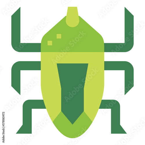 bug flat icon style
