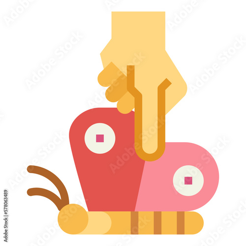 catching flat icon style