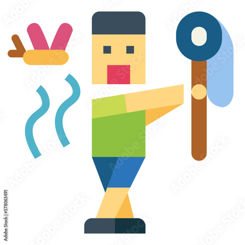 catching flat icon style