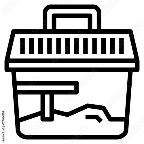 breeding box line icon style