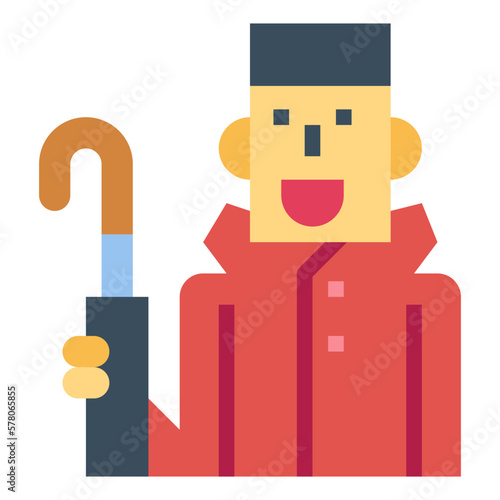 rainy flat icon style