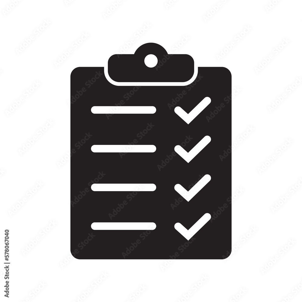 Clipboard and checklist icon. Project management, questionnaire icon. To do list vector icon for web site and app design. Clipboard and checklist icon. Project management, questionnaire icon. To do list vector icon for web site and app design.