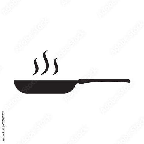 Frying pan vector icon isolated