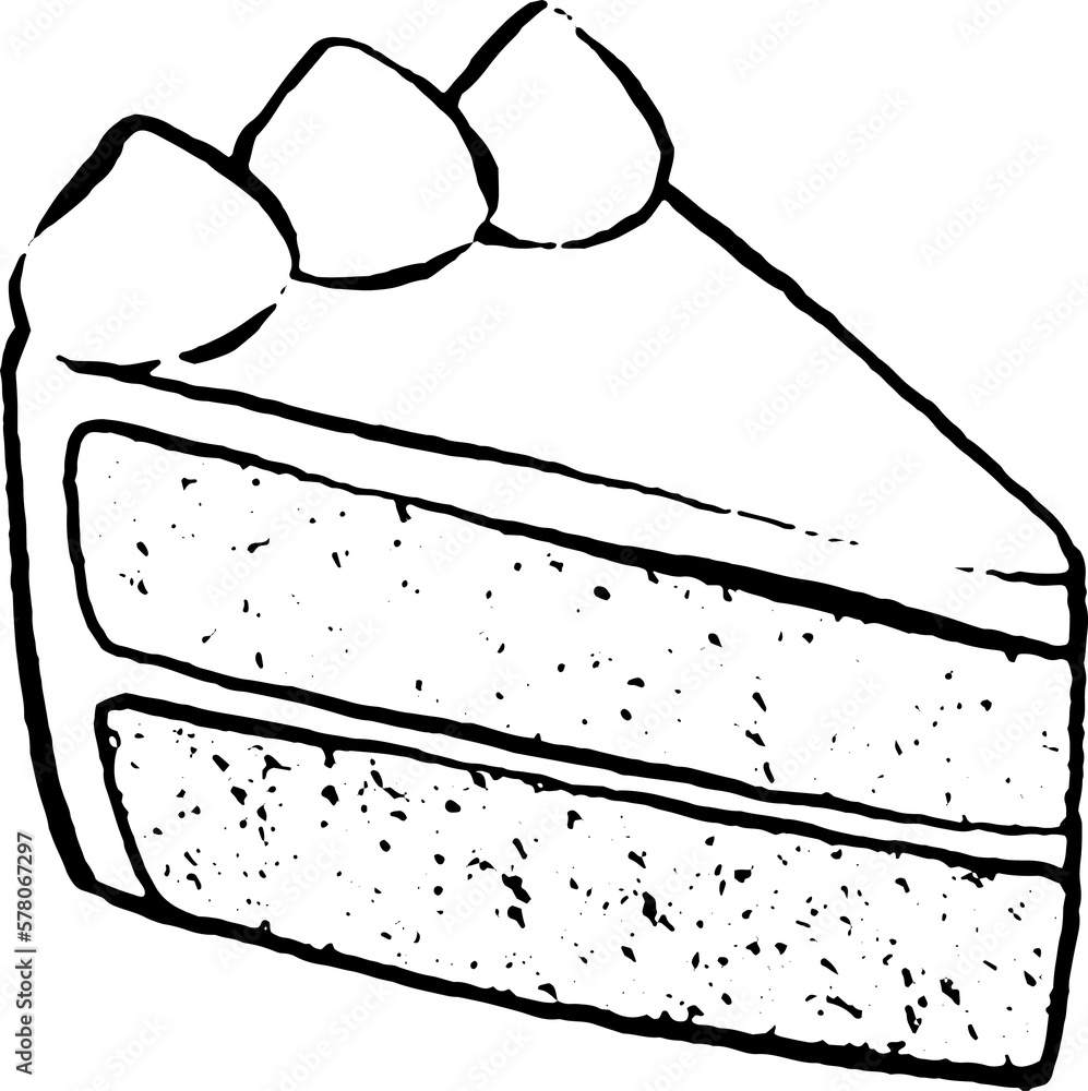 Cake vector illustration, hand drawing doodles
Cake vector illustration, hand drawing doodles
