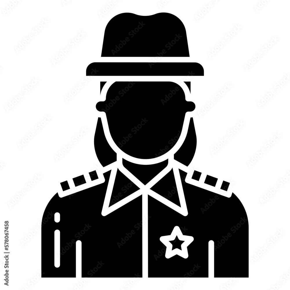 police officer woman icon