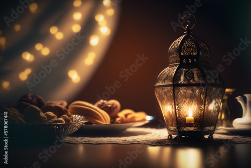 Ramadan Lantern And Table 