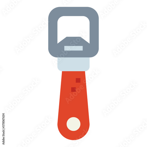 bottle opener flat icon style