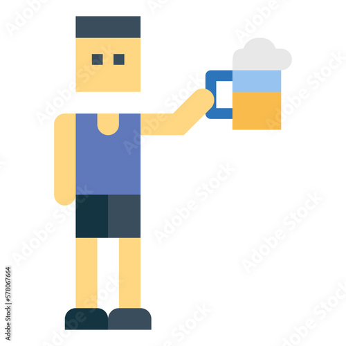 drinking flat icon style