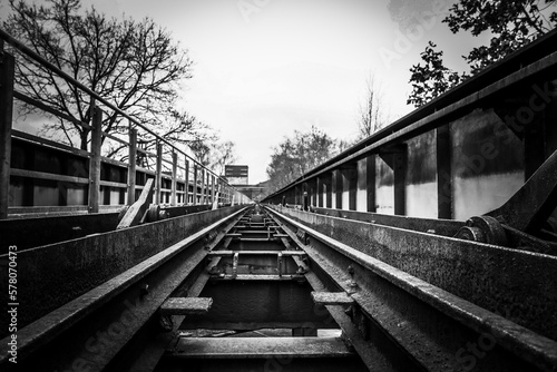 coal transport rail in black and white © Thomas