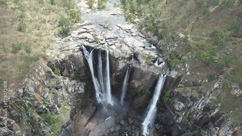 Spectacular aerial footage of Blencoe Falls Queensland  Australia photo