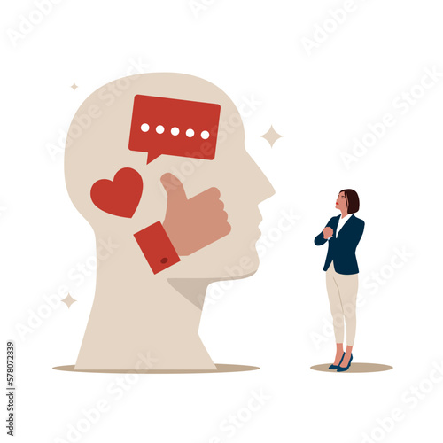 Social media profile, personal data. Modern vector illustration in flat style. 