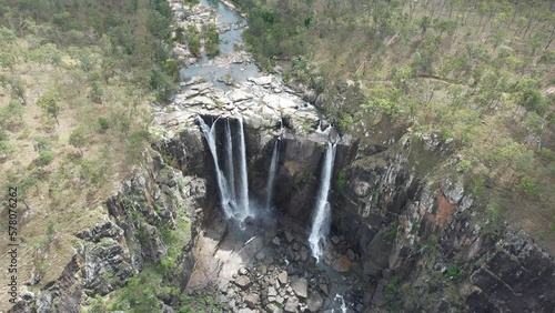 Spectacular aerial footage of Blencoe Falls Queensland  Australia photo