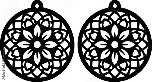 Teardrop earrings SVG vector cutfile for cricut