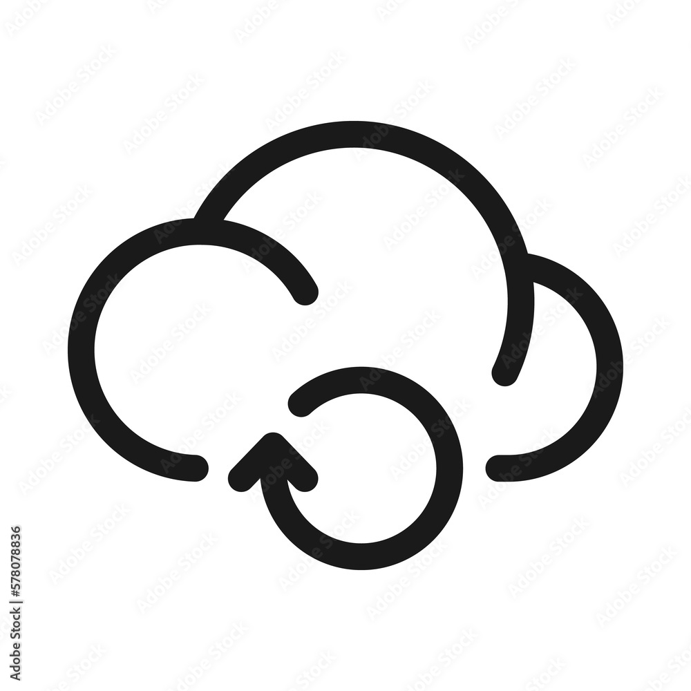 Cloud sync or cloud refresh icon. Refresh Cloud Arrow illustration Cloud sync or cloud refresh icon. Refresh Cloud Arrow illustration