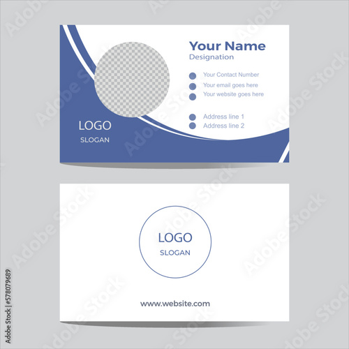 modern business card design template. clean and simple color digital business card.