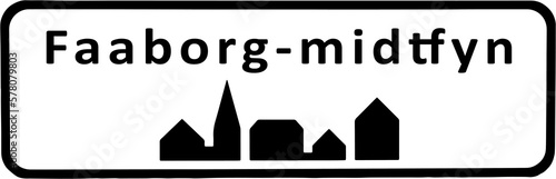 City sign of Faaborg-midtfyn - Faaborg-midtfyn Byskilt