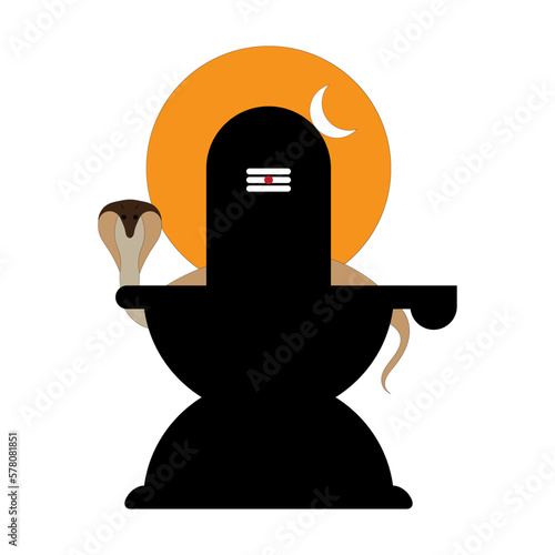 Siva Lingam vector isolated on plain background . Siva Lingam  is an abstract or aniconic representation of the Hindu god Shiva in Shaivism.