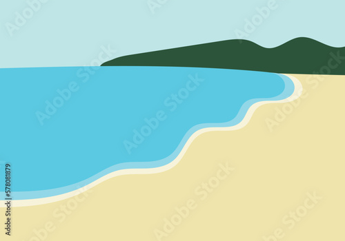 sea and beach vector illustartion