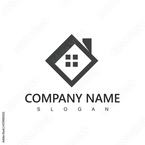 Real Estate Logo  Home Design Illustration