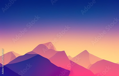 sunset in mountains