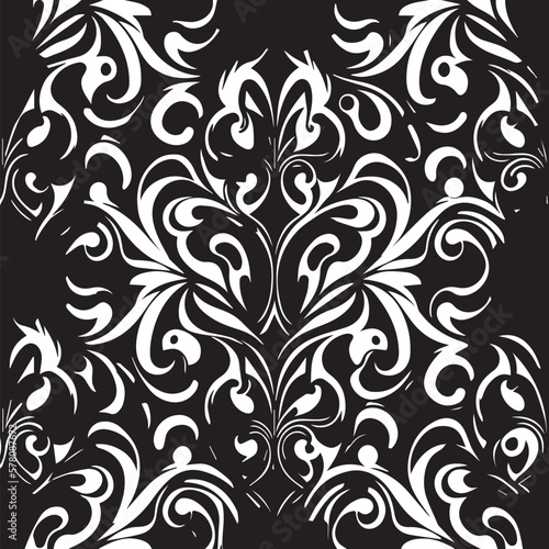 Stunning vector illustration features a black and white background with an intricate and stylish pattern that s sure to catch your eye